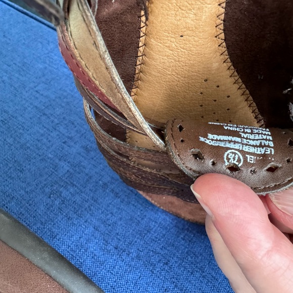 Earth Origins Rachel Brown/Multi Leather Slingback Sandals - Picture 5 of 6